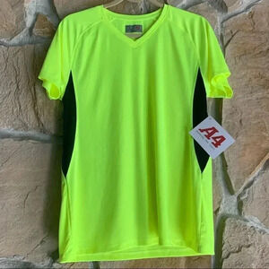 A4 Lime Green & Black T-Shirt